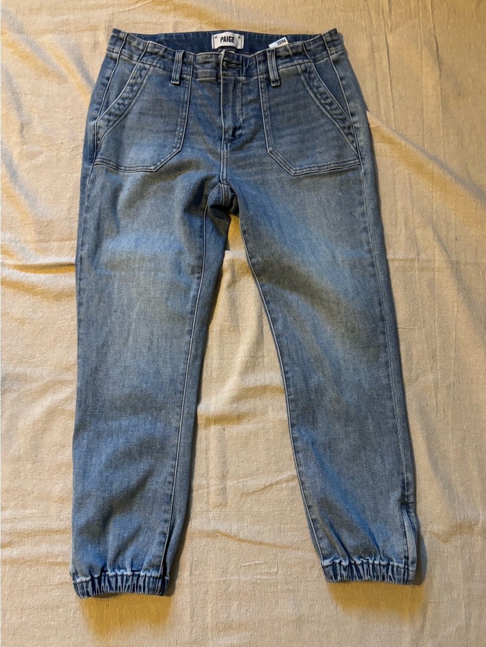 PAIGE Denim Mayslie Cropped Utility Joggers – Size 28